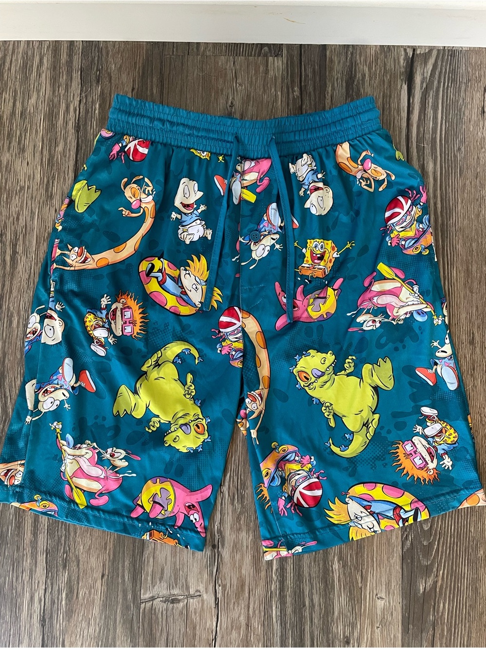 Nickelodeon Cartoon Sleep Shorts Silky Lounge Pajama Shorts Men’s Medium